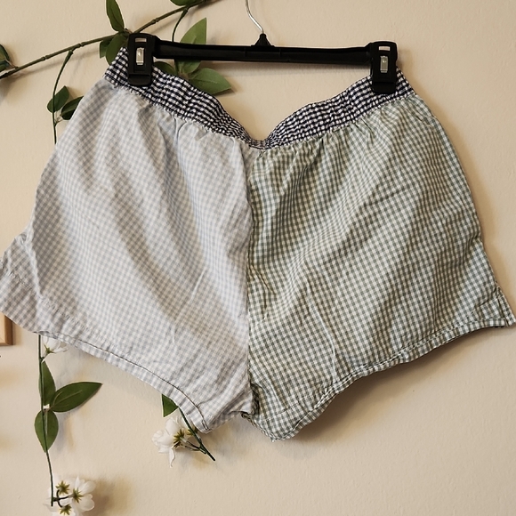 Like New - American Eagle Outfitters Checkered Shorts - Blue and Green - Picture 5 of 6